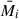 Mathematical equation: $ \bar{M}_i $