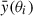 Mathematical equation: $ \bar{\mathit{y}}(\theta_i) $