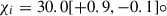 Mathematical equation: $ \chi_i = 30.0 [+0.9,-0.1]{\circ} $
