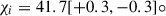 Mathematical equation: $ \chi_i = 41.7[+0.3,-0.3]{\circ} $