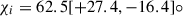 Mathematical equation: $ \chi_i = 62.5[+27.4,-16.4]{\circ} $