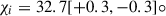 Mathematical equation: $ \chi_i = 32.7[+0.3,-0.3]{\circ} $