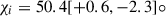 Mathematical equation: $ \chi_i = 50.4 [+0.6,-2.3]{\circ} $
