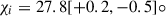 Mathematical equation: $ \chi_i = 27.8 [+0.2,-0.5]{\circ} $