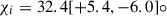Mathematical equation: $ \chi_i = 32.4 [+5.4,-6.0]{\circ} $