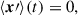 Mathematical equation: $$ \begin{aligned} \langle \boldsymbol{x}\prime \rangle (t)&= 0,\end{aligned} $$