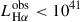 Mathematical equation: $ L_{\mathrm{H}\alpha}^{\mathrm{obs}} < 10^{41} $