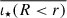 Mathematical equation: $ \overline{\iota_{\star}(R < r)} $