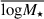 Mathematical equation: $ \overline{\mathrm{log} M_\star} $