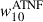 Mathematical equation: $ w_{10}^{\mathrm{ATNF}} $