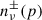 Mathematical equation: $ n^{\pm}_{\nu} (p) $