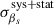 Mathematical equation: $ \sigma_{\beta_{s}}^{\mathrm{sys+stat}} $