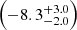 Mathematical equation: $ \left(-8.3^{+3.0}_{-2.0}\right) $