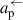 Mathematical equation: $ a_{\mathrm{p}}^{\leftarrow} $