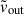 Mathematical equation: $ \tilde{v}_{\text{out}} $