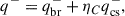 Mathematical equation: $$ \begin{aligned} q^- = q^-_{\text{br}} + \eta _Cq^-_{\text{cs}}, \end{aligned} $$