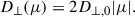 Mathematical equation: $$ \begin{aligned} D_{\perp }(\mu ) = 2 D_{\perp , 0} |\mu |. \end{aligned} $$