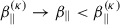 Mathematical equation: $ \beta_{\parallel}^{(\kappa)} \to \beta_{\parallel} < \beta_{\parallel}^{(\kappa)} $