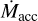 Mathematical equation: $\[\dot{M}_{\text {acc}}\]$