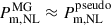Mathematical equation: $ P^{\mathrm{MG}}_{\mathrm{m, NL}}\approx P_{\mathrm{m, NL}}^{\mathrm{pseudo}} $