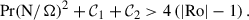 Mathematical equation: $$ \begin{aligned} \begin{aligned} \mathrm{Pr}{(\mathrm{N}/ \Omega )^2}+ \mathcal{C} _1 + \mathcal{C} _2 > 4\left( \vert \mathrm{Ro}\vert -1 \right). \end{aligned} \end{aligned} $$