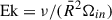 Mathematical equation: $ {\text{ Ek}}= \nu/(\bar R ^2\Omega_{in}) $