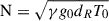 Mathematical equation: $ \mathrm{N} = \sqrt{\gamma g_0 d_RT_0} $