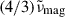 Mathematical equation: $ (4/3)\tilde{\nu}_{\mathrm{mag}} $