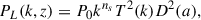 Mathematical equation: $$ \begin{aligned} P_L(k,z)=P_0 k^{n_s} T^2(k) D^2(a) ,\end{aligned} $$