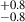 Mathematical equation: $ ^{+0.8}_{-0.8} $