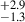 Mathematical equation: $ ^{+2.9}_{-1.3} $