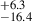 Mathematical equation: $ ^{+6.3}_{-16.4} $