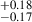 Mathematical equation: $ ^{+0.18}_{-0.17} $