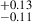 Mathematical equation: $ ^{+0.13}_{-0.11} $