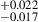 Mathematical equation: $ ^{+0.022}_{-0.017} $