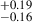 Mathematical equation: $ ^{+0.19}_{-0.16} $