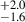 Mathematical equation: $ ^{+2.0}_{-1.6} $