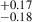 Mathematical equation: $ ^{+0.17}_{-0.18} $