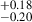 Mathematical equation: $ ^{+0.18}_{-0.20} $