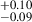 Mathematical equation: $ ^{+0.10}_{-0.09} $