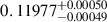 Mathematical equation: $ 0.11977^{+0.00050}_{-0.00049} $