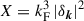 Mathematical equation: $ X = k_{\mathrm{F}}^3\,|\delta_{\boldsymbol k}|^2 $