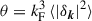 Mathematical equation: $ \theta = k_{\mathrm{F}}^3\,\langle |\delta_{\boldsymbol k}|^2\rangle $
