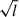 Mathematical equation: $ \sqrt{l} $