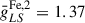 Mathematical equation: $ \bar{g}_{LS}^{\mathrm{Fe,2}} = 1.37 $