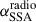 Mathematical equation: $ \alpha^{\mathrm{radio}}_{\mathrm{SSA}} $
