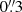 Mathematical equation: $ 0{{\overset{\prime\prime}{.}}}3 $