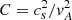 Mathematical equation: $ C = c_{s}^{2}/v_{A}^{2} $