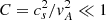 Mathematical equation: $ C = c_{s}^{2}/v_{A}^{2} \ll 1 $