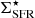 Mathematical equation: $ \Sigma^{\star}_{\mathrm{SFR}} $